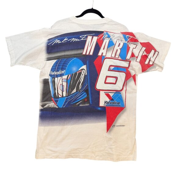 Vintage White Valvoline Race Car Short Sleeve Graphic Tee - Large - Picture 3 of 5